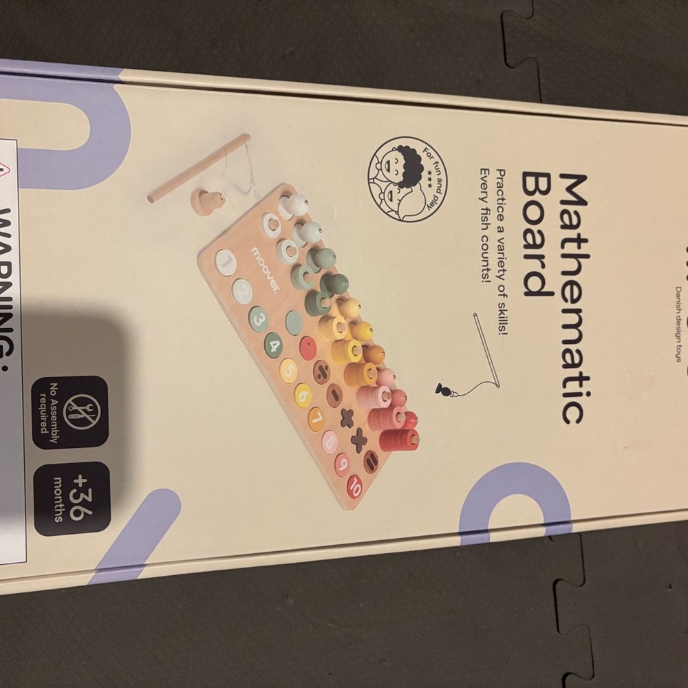 Wooden Mathematic Board - Multicolor new never opened the box